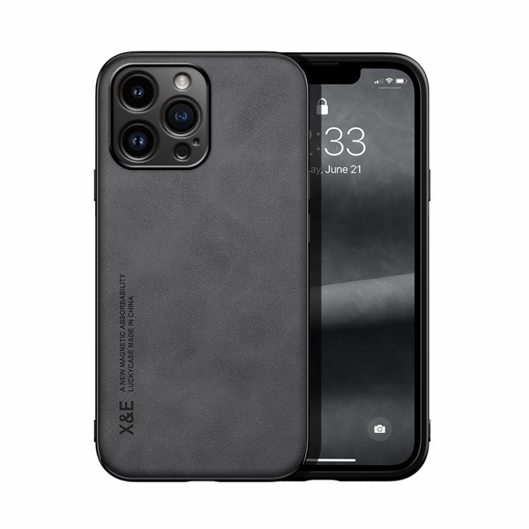 皮膚觸感磁吸皮革背蓋手機殼，適用於iPhone 14、iPhone 14 Pro、iPhone 14 Pro Max
