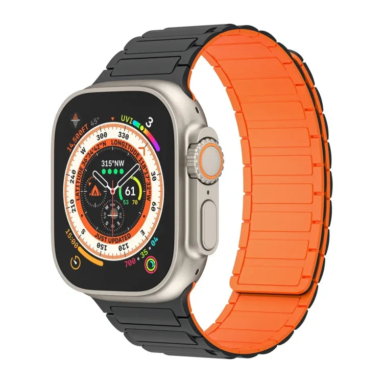 磁性環矽膠錶帶，適用於 Apple Watch Series 9 45mm，適用於 Apple Watch Series 9 41mm，適用於 Apple Watch Ultra 49mm