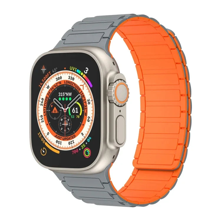 磁性環矽膠錶帶，適用於 Apple Watch Series 9 45mm，適用於 Apple Watch Series 9 41mm，適用於 Apple Watch Ultra 49mm