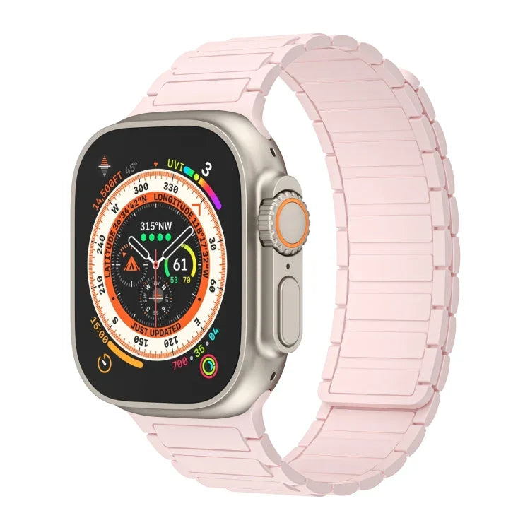 磁性環矽膠錶帶，適用於 Apple Watch Series 9 45mm，適用於 Apple Watch Series 9 41mm，適用於 Apple Watch Ultra 49mm