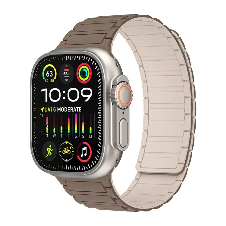 磁性環矽膠錶帶，適用於 Apple Watch Series 9 45mm，適用於 Apple Watch Series 9 41mm，適用於 Apple Watch Ultra 49mm