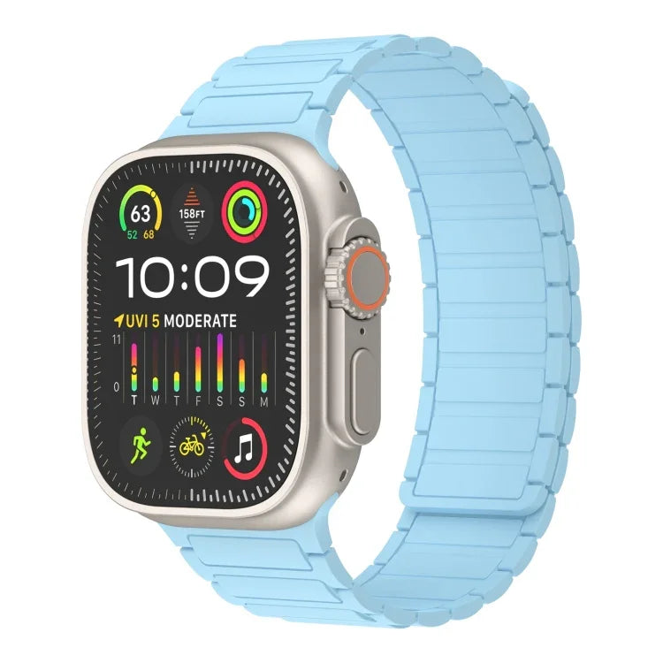 磁性環矽膠錶帶，適用於 Apple Watch Series 9 45mm，適用於 Apple Watch Series 9 41mm，適用於 Apple Watch Ultra 49mm