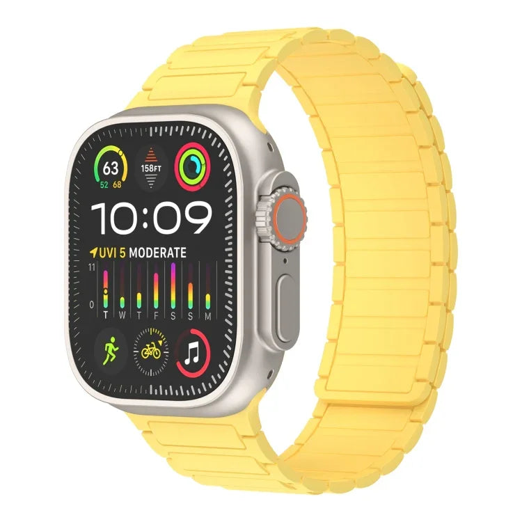磁性環矽膠錶帶，適用於 Apple Watch Series 9 45mm，適用於 Apple Watch Series 9 41mm，適用於 Apple Watch Ultra 49mm