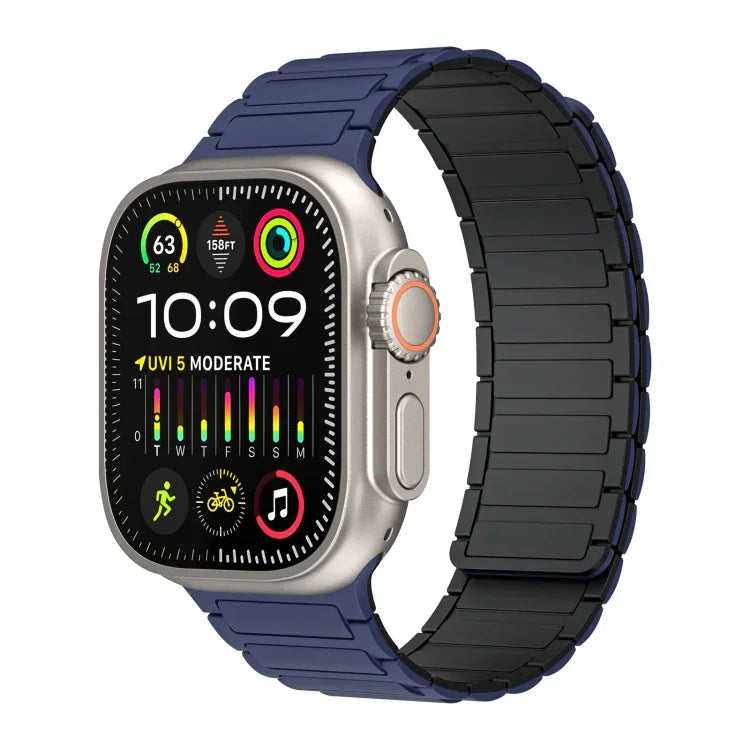 磁性環矽膠錶帶，適用於 Apple Watch SE 2023 44mm，適用於 Apple Watch SE 2023 40mm，適用於 Apple Watch Ultra 2 49mm