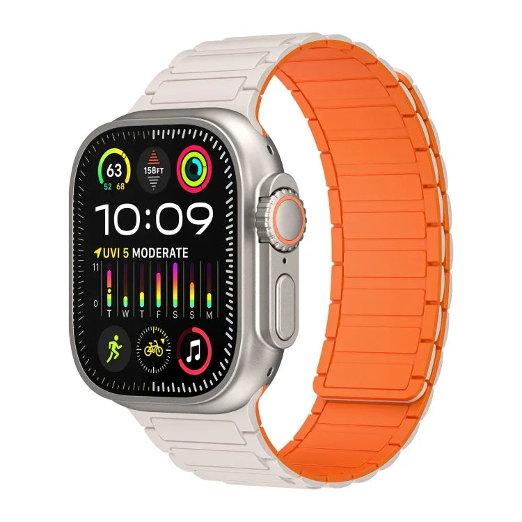 磁性環矽膠錶帶，適用於 Apple Watch SE 2023 44mm，適用於 Apple Watch SE 2023 40mm，適用於 Apple Watch Ultra 2 49mm