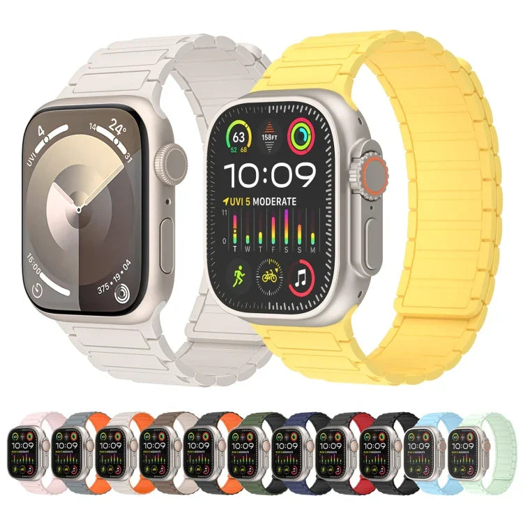 磁性環矽膠錶帶，適用於 Apple Watch SE 40mm，適用於 Apple Watch SE 44mm，適用於 Apple Watch Series 6 40mm