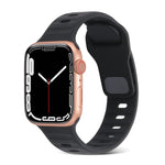 方扣條紋矽膠錶帶，適用於 Apple Watch Ultra 2 49mm，適用於 Apple Watch Series 9 45mm