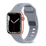 方扣條紋矽膠錶帶，適用於 Apple Watch Ultra 2 49mm，適用於 Apple Watch Series 9 45mm