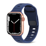 方扣條紋矽膠錶帶，適用於 Apple Watch Ultra 2 49mm，適用於 Apple Watch Series 9 45mm