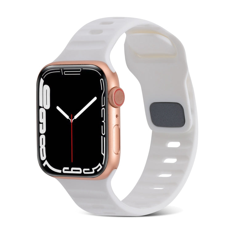 方扣條紋矽膠錶帶，適用於 Apple Watch SE 2023 44mm，適用於 Apple Watch SE 2023 40mm