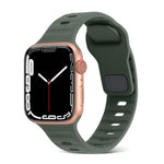 方扣條紋矽膠錶帶，適用於 Apple Watch SE 2023 44mm，適用於 Apple Watch SE 2023 40mm