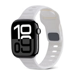 方扣條紋矽膠錶帶，適用於 Apple Watch Series 10 46mm，適用於 Apple Watch Series 10 42mm