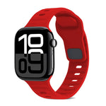 方扣條紋矽膠錶帶，適用於 Apple Watch Series 10 46mm，適用於 Apple Watch Series 10 42mm