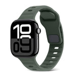 方扣條紋矽膠錶帶，適用於 Apple Watch Series 10 46mm，適用於 Apple Watch Series 10 42mm