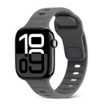 方扣條紋矽膠錶帶，適用於 Apple Watch Series 10 46mm，適用於 Apple Watch Series 10 42mm