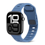 方扣條紋矽膠錶帶，適用於 Apple Watch Series 10 46mm，適用於 Apple Watch Series 10 42mm