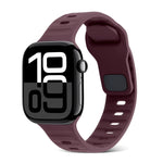 方扣條紋矽膠錶帶，適用於 Apple Watch Series 10 46mm，適用於 Apple Watch Series 10 42mm