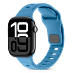 方扣條紋矽膠錶帶，適用於 Apple Watch Series 10 46mm，適用於 Apple Watch Series 10 42mm
