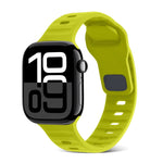 方扣條紋矽膠錶帶，適用於 Apple Watch Series 10 46mm，適用於 Apple Watch Series 10 42mm