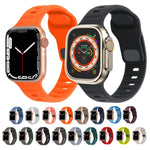 方扣條紋矽膠錶帶，適用於 Apple Watch Series 10 46mm，適用於 Apple Watch Series 10 42mm