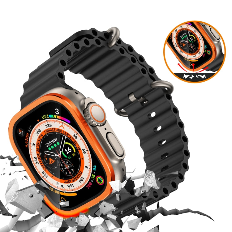 鋁合金框架一體化鋼化膜，適用於 Apple Watch Ultra 49mm