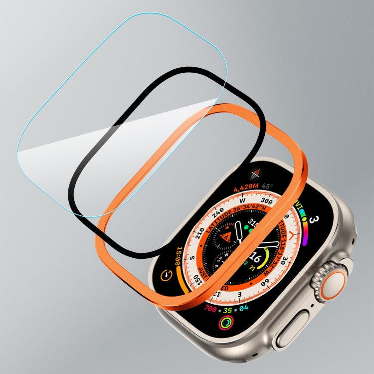 鋁合金框架一體化鋼化膜，適用於 Apple Watch Ultra 49mm