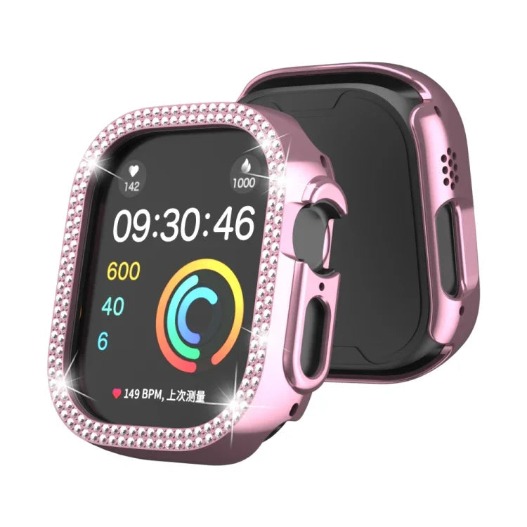 雙排鑽石鏤空 PC 錶殼，適用於 Apple Watch Ultra 2 / Ultra 49mm