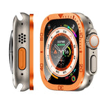 Number Ring Metal Frame Integrated Tempered Film, For Apple Watch Ultra 1 / 2 / 3 49mm