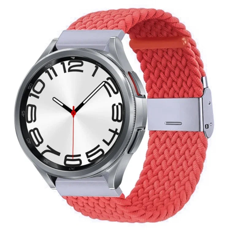 尼龍編織金屬扣錶帶，適用於 Samsung Galaxy Watch 6 / 6 Classic