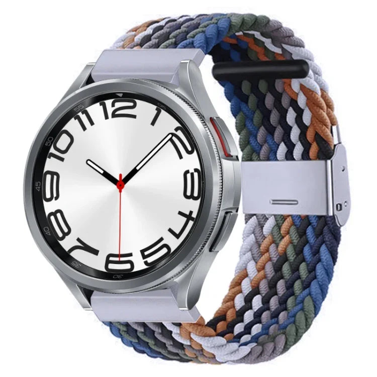尼龍編織金屬扣錶帶，適用於 Samsung Galaxy Watch 6 / 6 Classic
