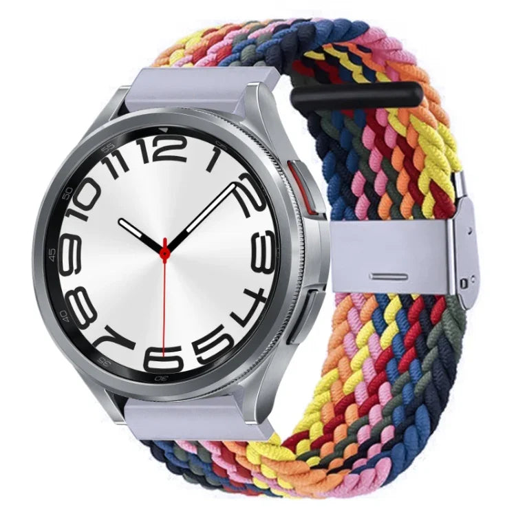 尼龍編織金屬扣錶帶，適用於 Samsung Galaxy Watch 6 / 6 Classic