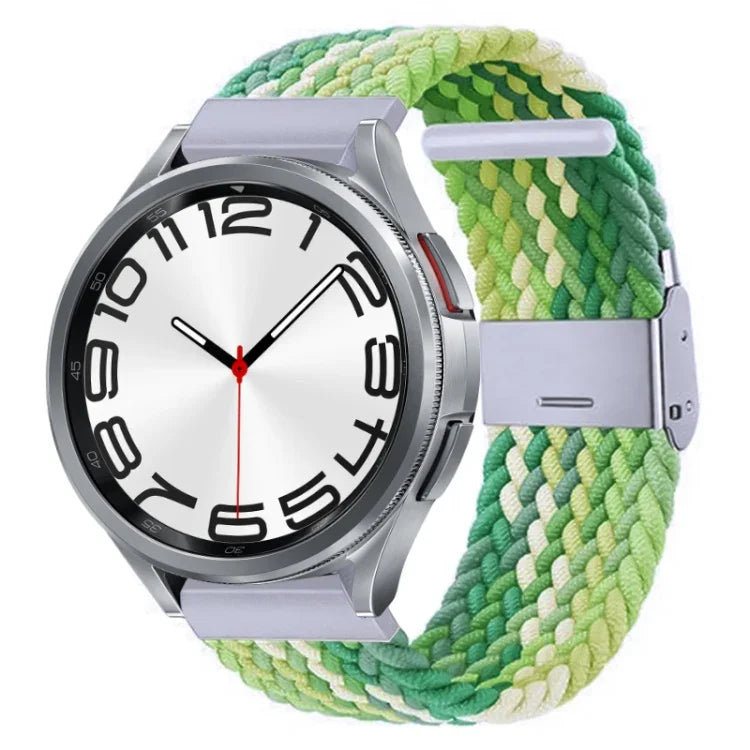 尼龍編織金屬扣錶帶，適用於 Samsung Galaxy Watch 6 / 6 Classic