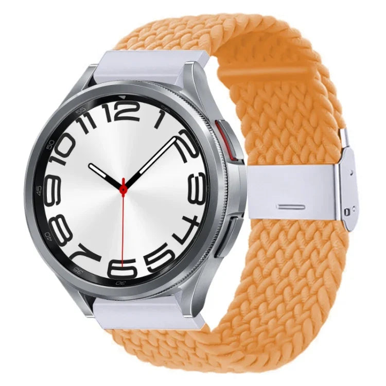 尼龍編織金屬扣錶帶，適用於 Samsung Galaxy Watch 6 / 6 Classic