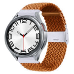 尼龍編織金屬扣錶帶，適用於 Samsung Galaxy Watch 6 / 6 Classic