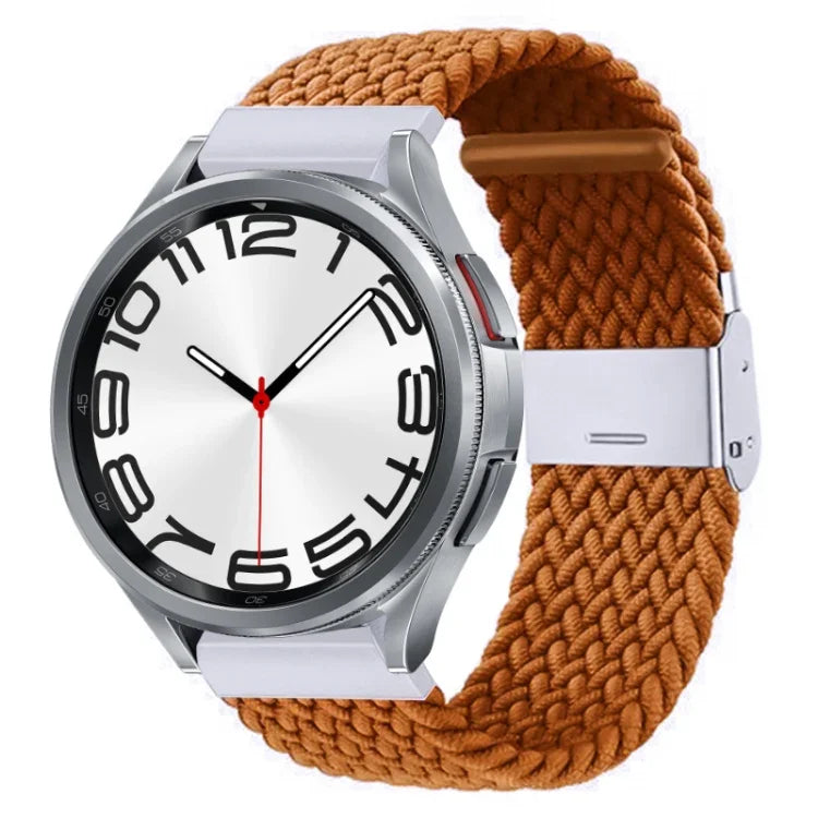 尼龍編織金屬扣錶帶，適用於 Samsung Galaxy Watch 6 / 6 Classic