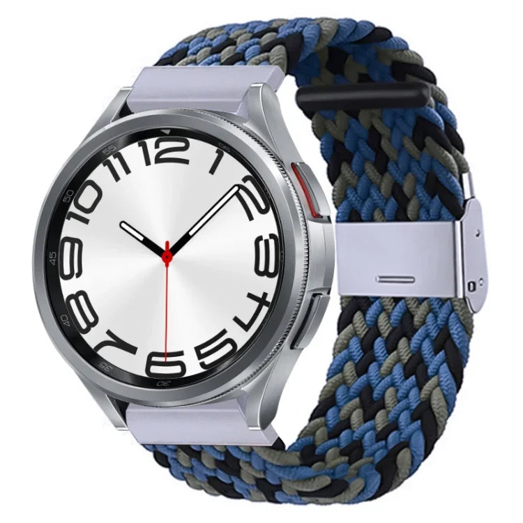 尼龍編織金屬扣錶帶，適用於 Samsung Galaxy Watch 6 / 6 Classic