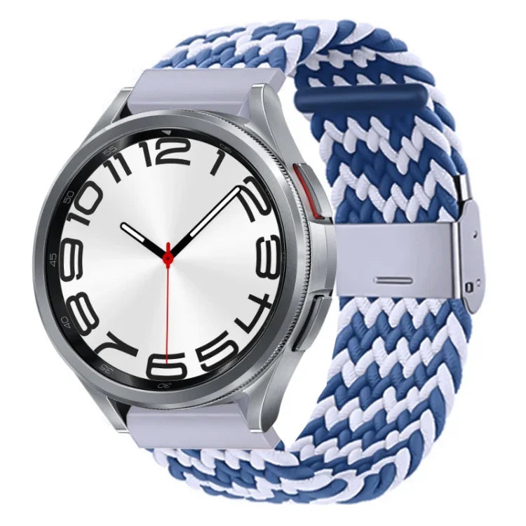 尼龍編織金屬扣錶帶，適用於 Samsung Galaxy Watch 6 / 6 Classic