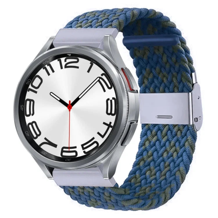 尼龍編織金屬扣錶帶，適用於 Samsung Galaxy Watch 6 / 6 Classic