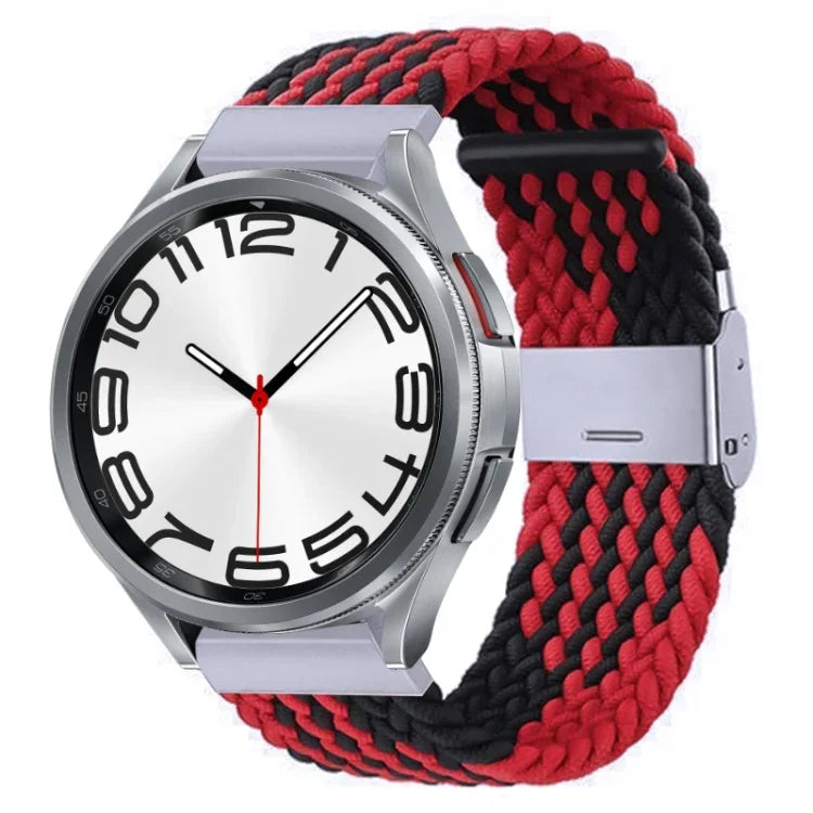 尼龍編織金屬扣錶帶，適用於 Samsung Galaxy Watch 6 / 6 Classic