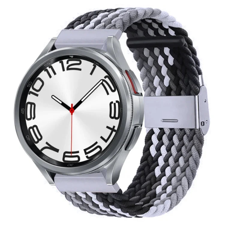 尼龍編織金屬扣錶帶，適用於 Samsung Galaxy Watch 6 / 6 Classic