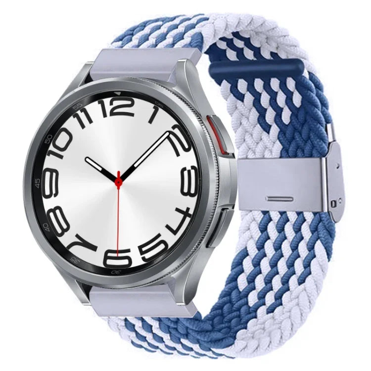尼龍編織金屬扣錶帶，適用於 Samsung Galaxy Watch 6 / 6 Classic