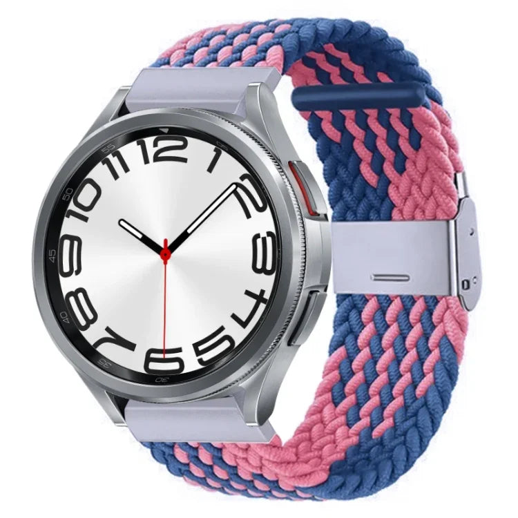 尼龍編織金屬扣錶帶，適用於 Samsung Galaxy Watch 6 / 6 Classic