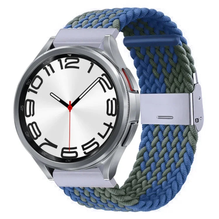 尼龍編織金屬扣錶帶，適用於 Samsung Galaxy Watch 6 / 6 Classic