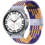 尼龍編織金屬扣錶帶，適用於 Samsung Galaxy Watch 6 / 6 Classic