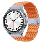 尼龍編織金屬扣錶帶，適用於 Samsung Galaxy Watch 6 / 6 Classic