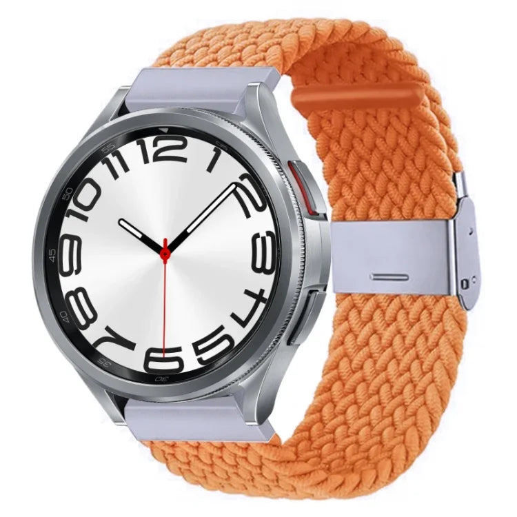 尼龍編織金屬扣錶帶，適用於 Samsung Galaxy Watch 6 / 6 Classic