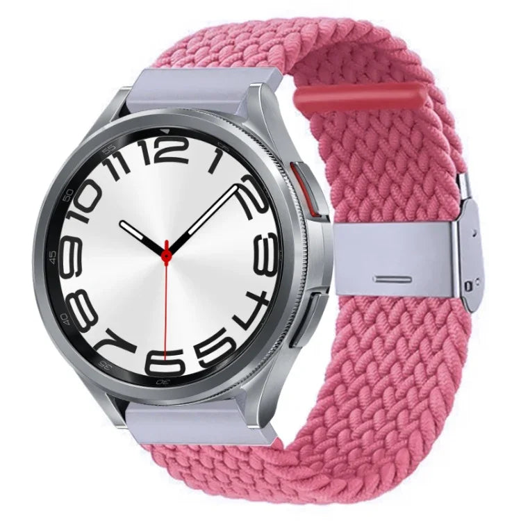 尼龍編織金屬扣錶帶，適用於 Samsung Galaxy Watch 6 / 6 Classic