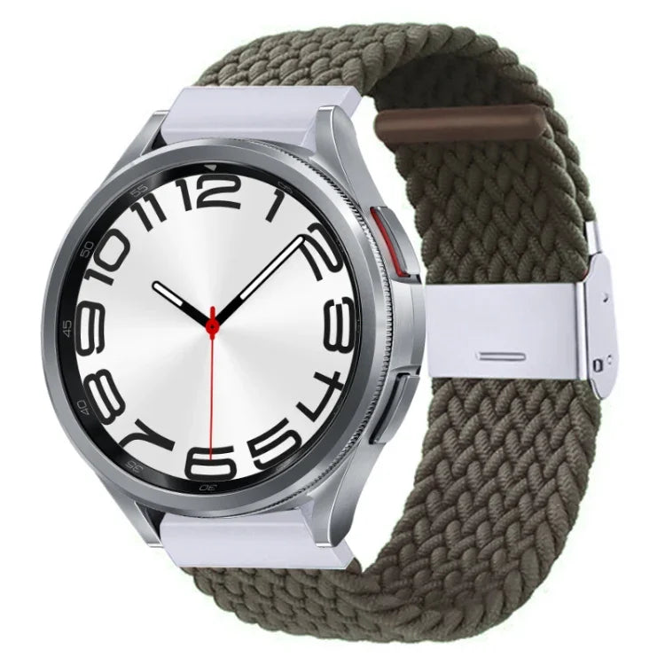 尼龍編織金屬扣錶帶，適用於 Samsung Galaxy Watch 6 / 6 Classic