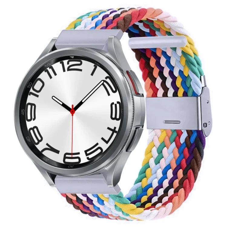 尼龍編織金屬扣錶帶，適用於 Samsung Galaxy Watch 6 / 6 Classic