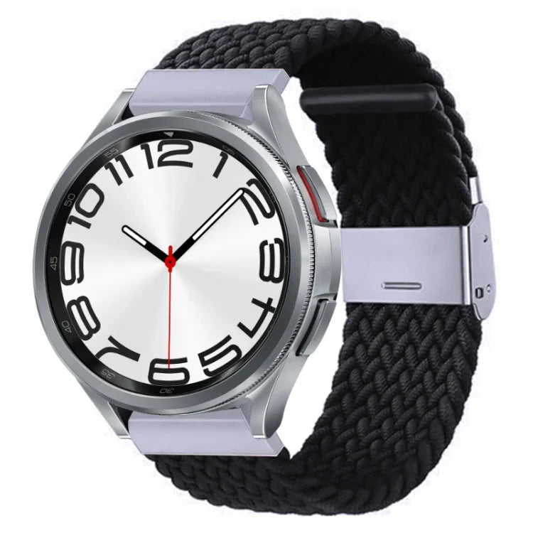 尼龍編織金屬扣錶帶，適用於 Samsung Galaxy Watch 6 / 6 Classic